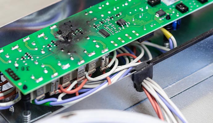 Damaged electronic device Damaged electronic device