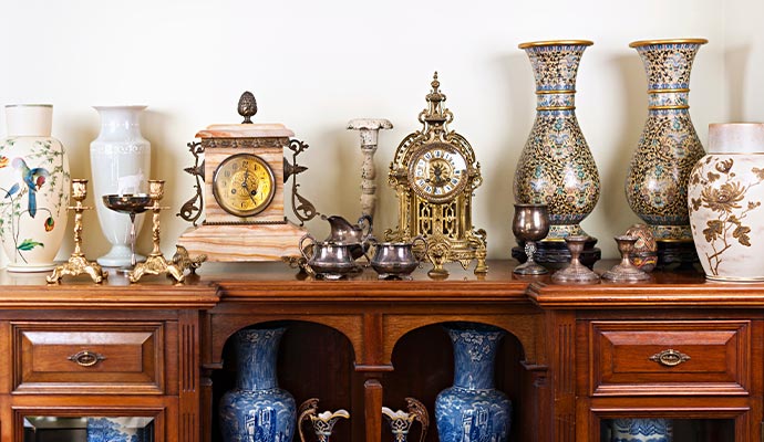 Close up view of restored antique