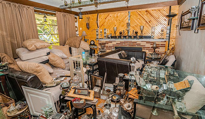 Cluttered living room hoarding condition Cluttered living room hoarding condition