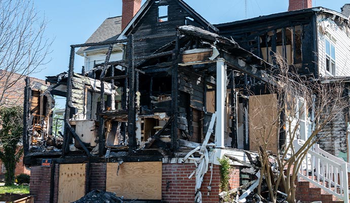 A burnt property