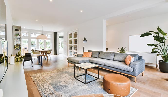 Clean living room
