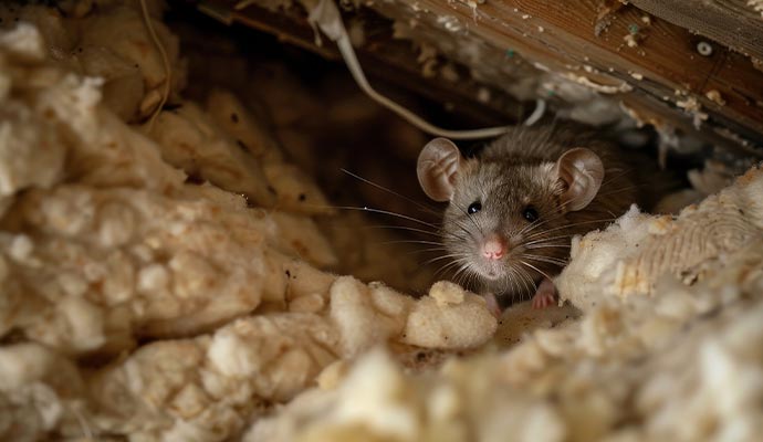 Pest damaged insulation