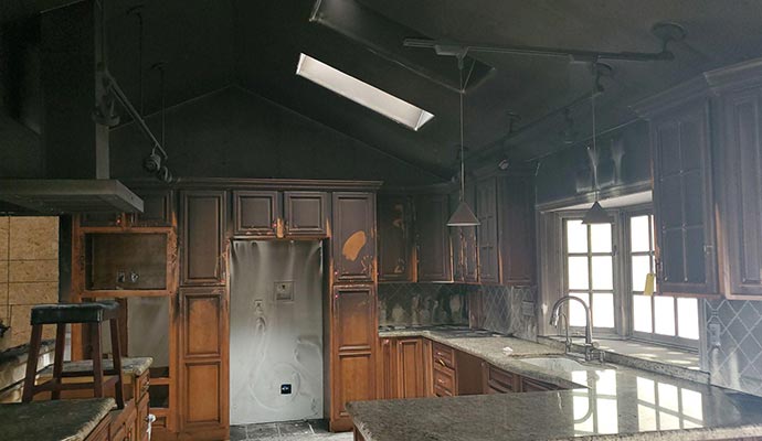 Smoke & soot damaged property