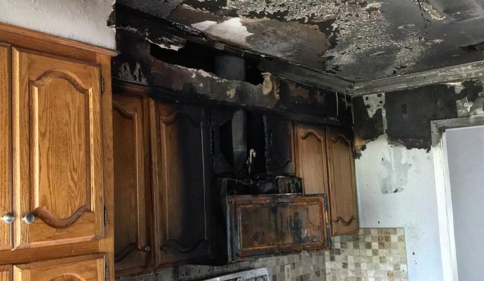 Smoke soot damage