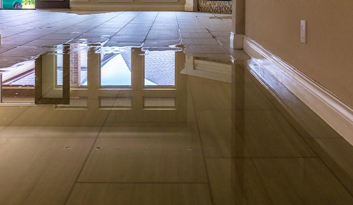 Flood damaged floor