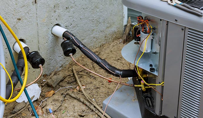 Leakage in HVAC discharge line