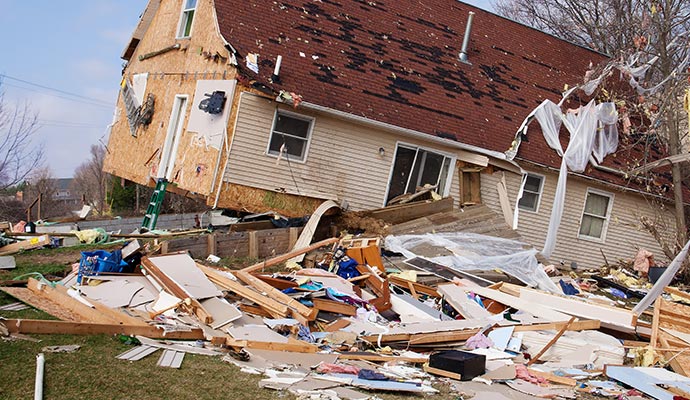 Disaster damaged property