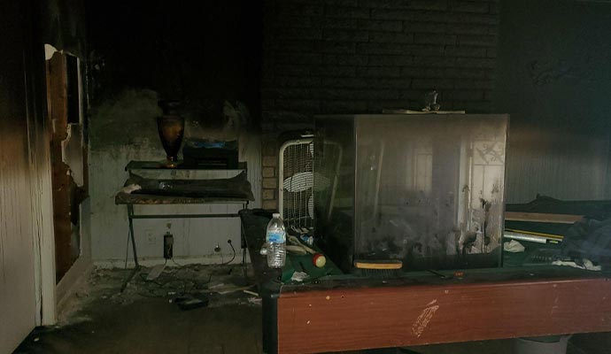 Smoke & soot damaged property