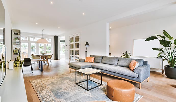 Clean living room