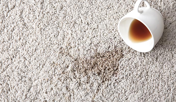 Coffee stain on carpet
