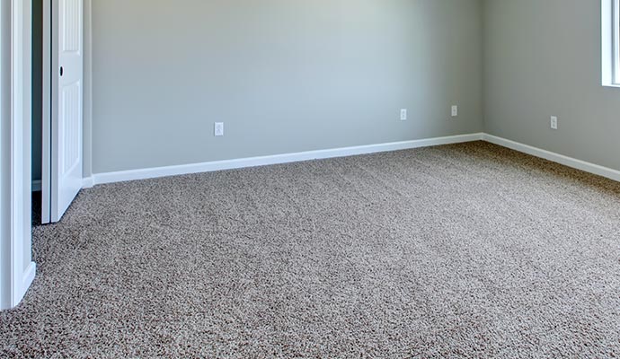 Newly replaced carpet