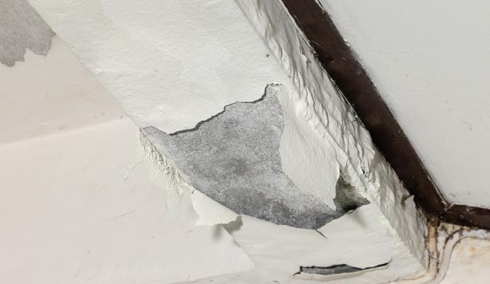 Structural water damage due to slab leak