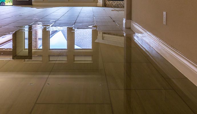 Water on the floor