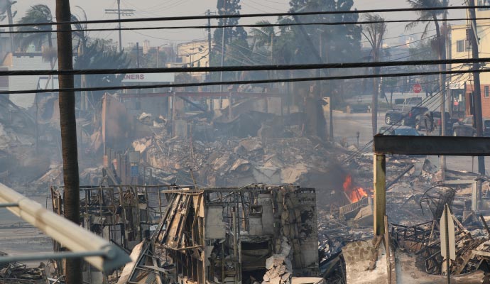 Wildfire damage